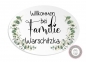 Preview: zauberhaftes ovales Türschild Eukalyptus und Wunschname - zur Einweihung, Richtfest, Einzug Geburtstag vonLüttentüddel®